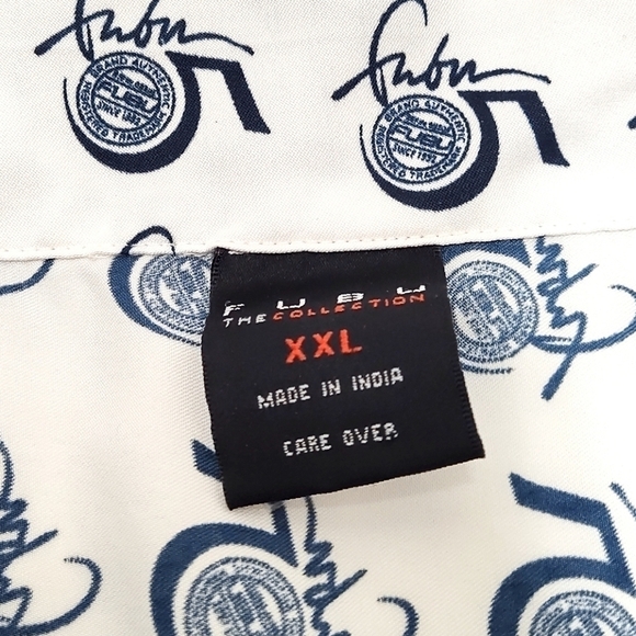 Fubu shirt button front white and blue Size: XXL - Picture 3 of 7